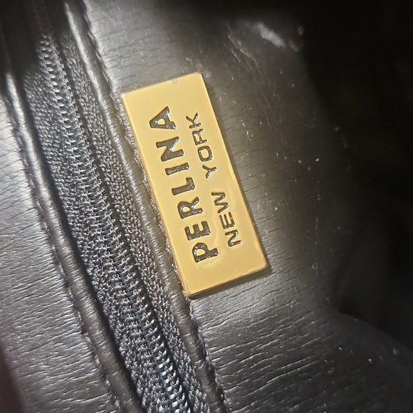 Vintage EUC Choc Brown Supple Perlina Leather Crossbody Bag - Picture 7 of 9